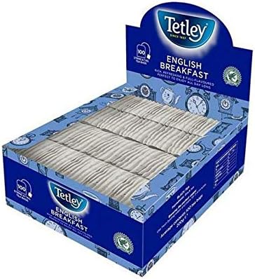 Tetley English Breakfast String Tagged Teabags, BLACK TEA, 100 count