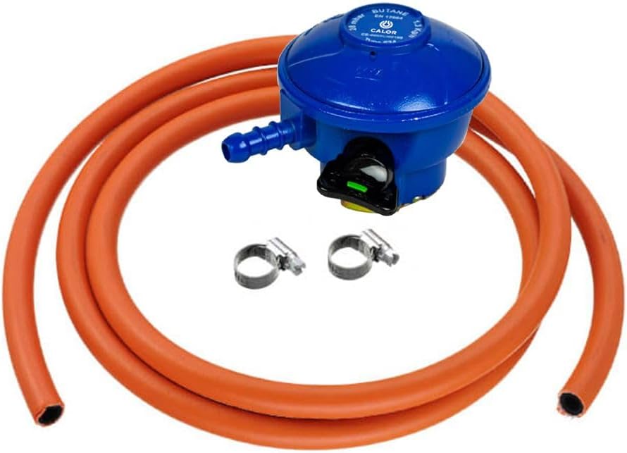 Calor GAS Brand Butane 21Mm Gas Regulator 2Mt Hose & 2 Clips