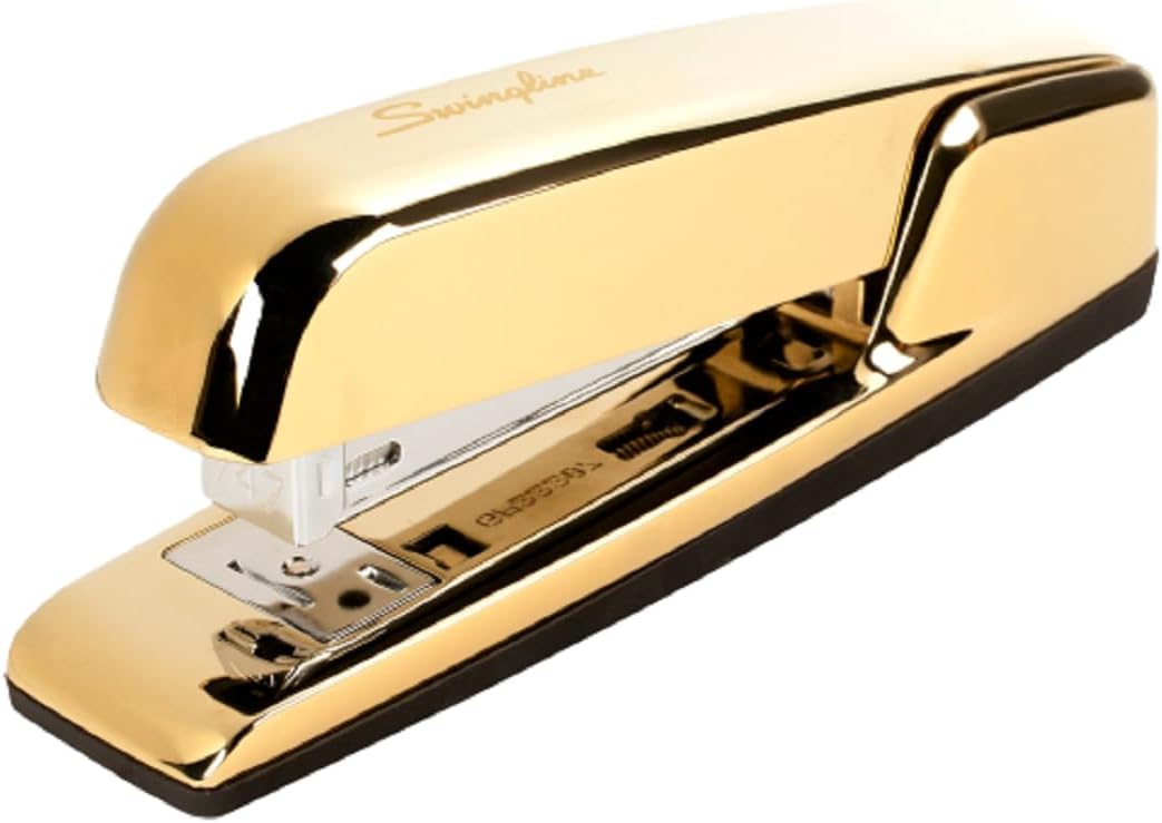 Swingline Stapler, 30 Sheet Capacity, 747 Business Stapler, Jam Free, Metal, Gold Chrome (74721)