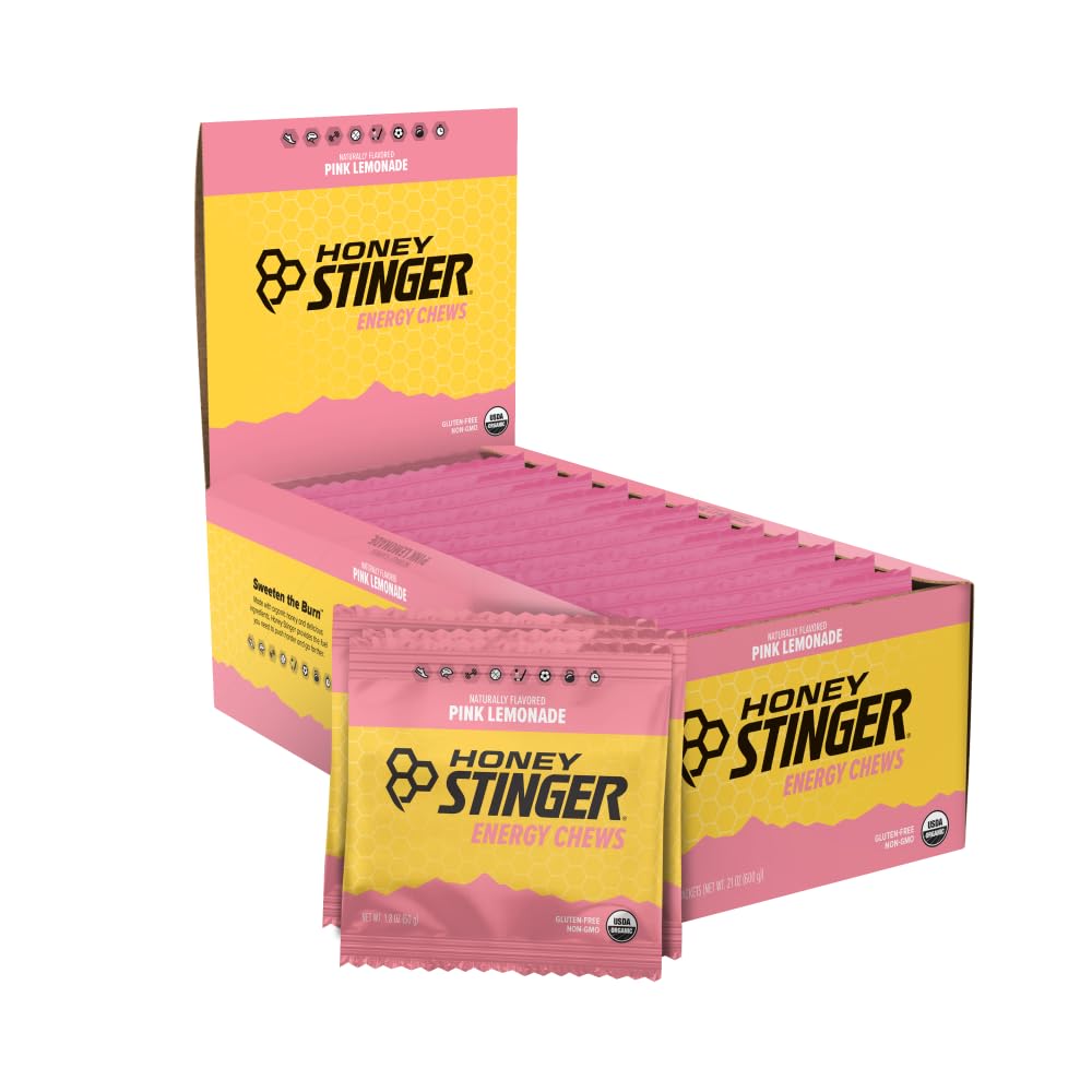 HONEY STINGER Organic Pink Lemonade Chews, 1.8 Ounce (Pack of 1)