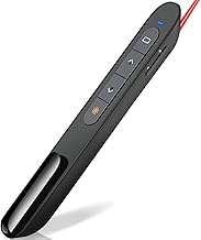DINOSTRIKE Wireless Presenter Remote Presentation Clicker,RF 2.4GHz USB Presentation Pointer with Volume Control Slide PowerPoint Clicker for Computer Laptop Mac