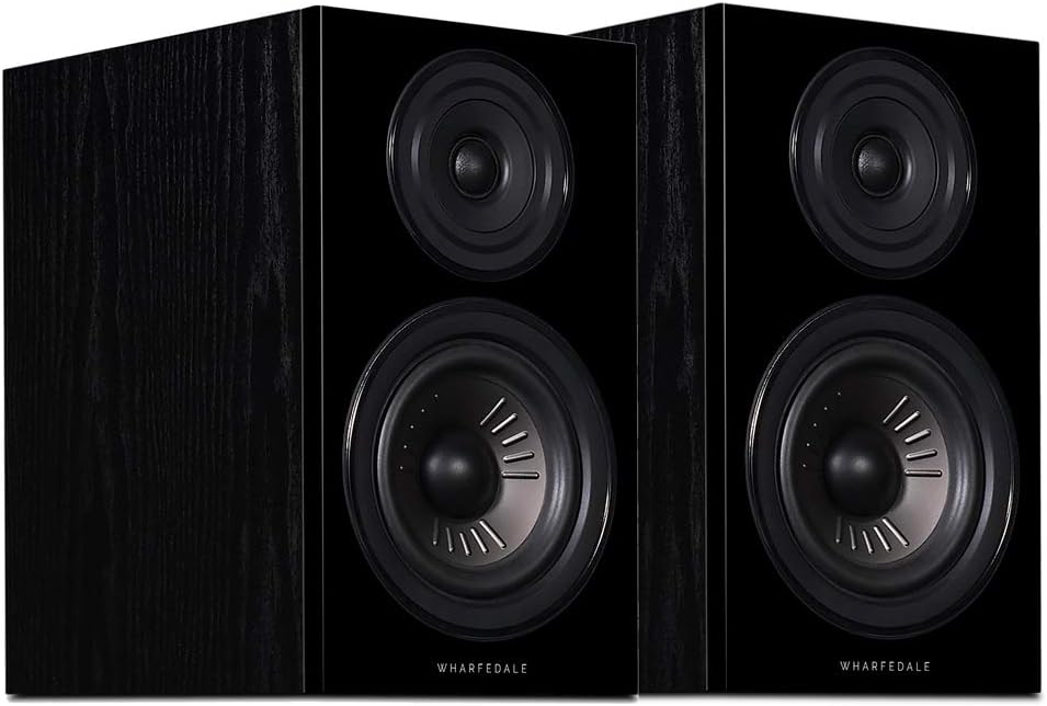 Wharfedale Diamond 12.2 Pair of Passive Bookshelf Speakers, Black