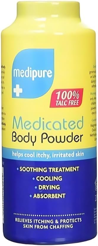 Impressive Medipure Talc-Free Body & Baby Powder - Soothing, Itch Relief, 200g