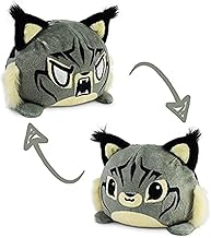 TeeTurtle - The Original Reversible Wild Cat Plushie - Lynx - Cute Sensory Fidget Stuffed Animals That Show Your Mood