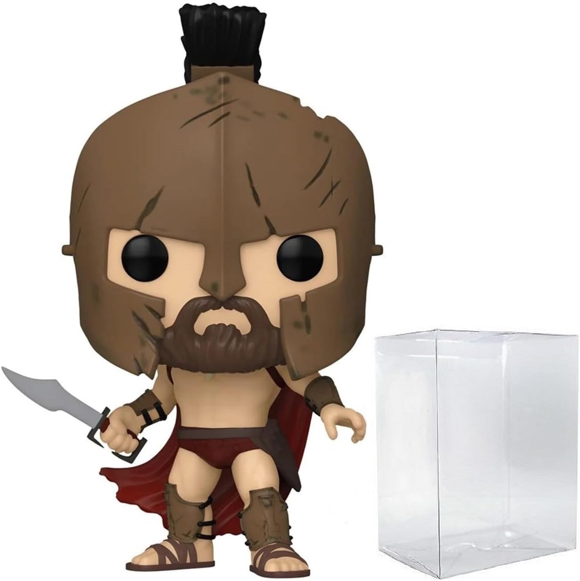 POP Movies: WB 100-300, Leonidas with Helmet Limited Edition Chase Funko Vinyl Figure (Bundled with Compatible Box Protector Case), Multicolor, 3.75 inches