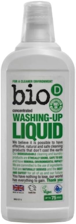 Nutwell Bio-D Vegan, Cruelty-Free Fragrance Free Washing Up Liquid, 750ml