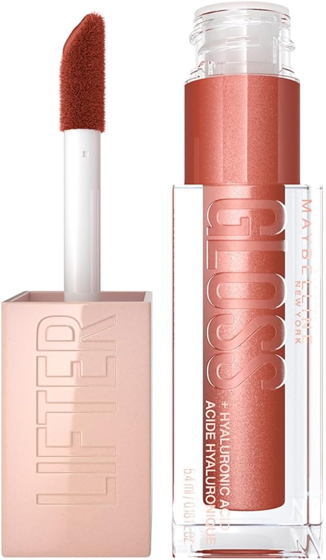 Maybelline New York Lifter Gloss, Plumping & Hydrating Lip Gloss with Hyaluronic Acid, 5.4 ml, Shade: 009, Topaz