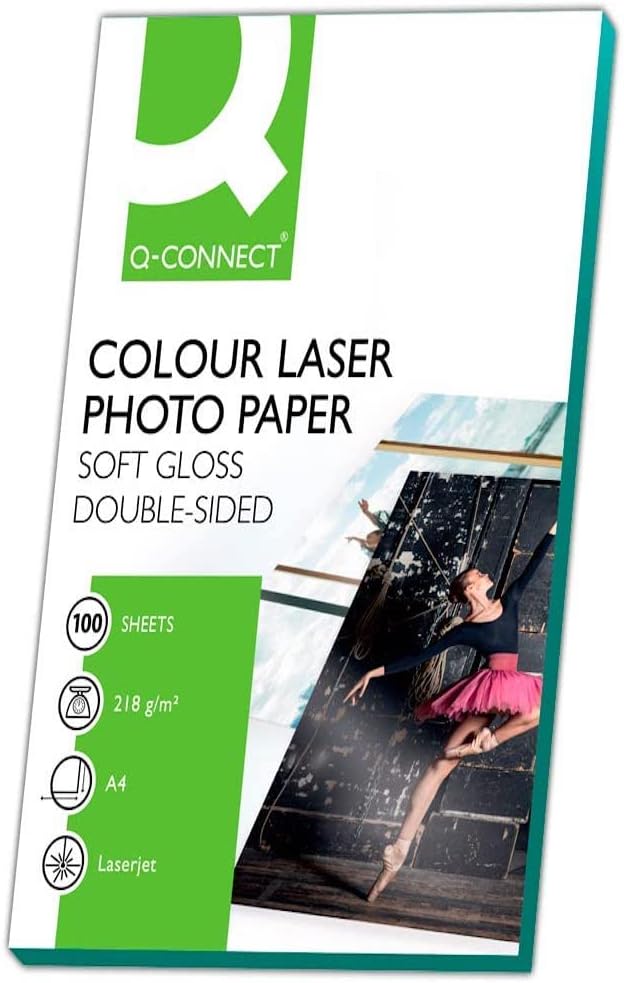Q-Connect A4 White Soft Gloss Photo Paper 218gsm (Pack of 100) KF01935