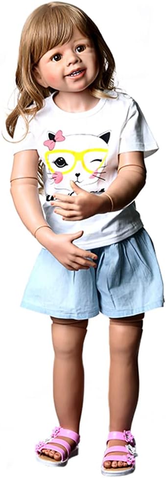 YIHANGG Huge Doll 98Cm Original Reborn Toddler Doll Princess Girl 3-4 Years Old Silicone Reborn Baby Doll Ball Jointed Doll Kids Birthday Gift Play House Toy