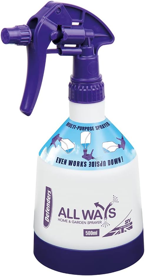 Defenders All Ways Home and Garden Sprayer Bottle – 500 ml, Multi-Use - Indoor Plants, Cleaning, Outdoor, Garden, Fertilisers, Pesticides & Weed Killers (Packaging may vary)