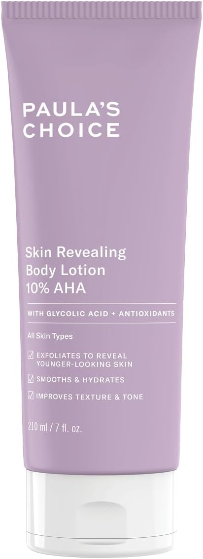 Paula’s Choice Skin Revealing 10% AHA Body Exfoliant - Exfoliating Body Lotion & Anti Aging Cream - for Smooth & Radiant Skin - Improves Texture & Tone - with Glycolic Acid - All Skin Types - 210 ml