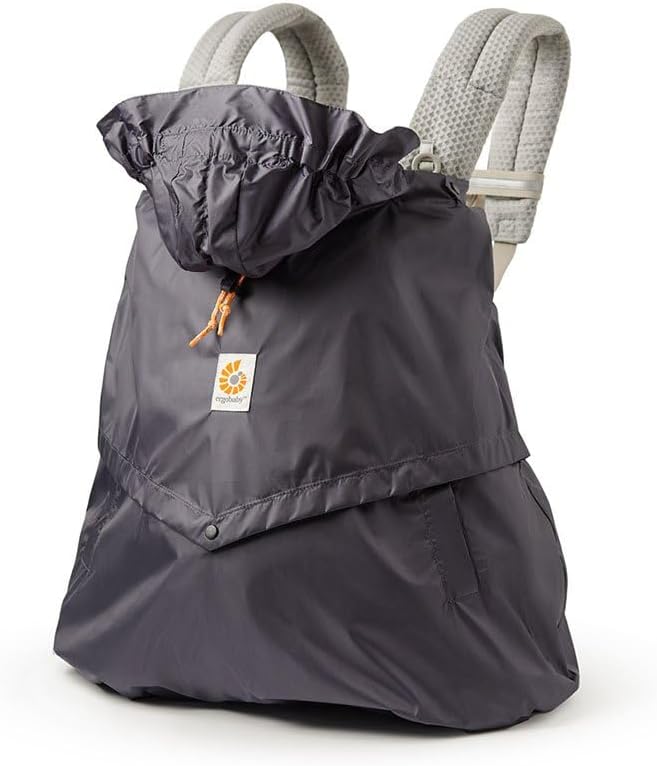 Ergobaby Windcover and Raincover, wind protection and rain protection for all Ergobaby baby carriers, water-repellent cover, Charcoal