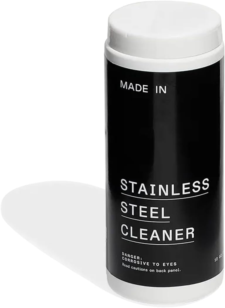 Made In Cookware - Stainless Steel Cleaner - Environmentally Safe Stainless Steel Cleaner for Polishing and Cleaning Pots and Pans - 12oz Powder