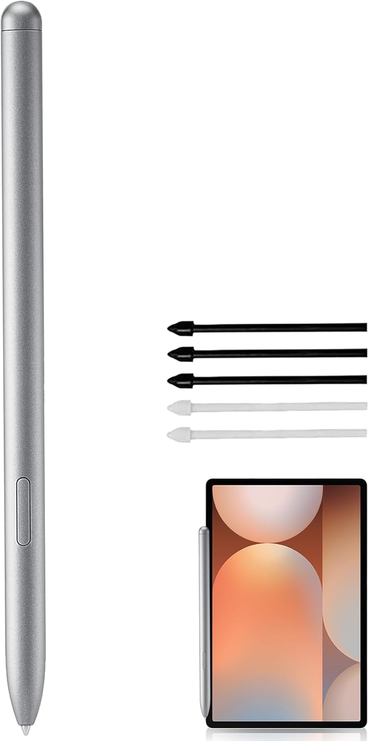 Galaxy Tab S10+/S10 Ultra Stylus Pen Replacement for Samsung Galaxy Tab S10+/S10 Ultra S Pen, Tab S10+/S10 Ultra S Pen for Samsung Galaxy Tab S10+/S10 Ultra Stylus Pen+5 Tips(WithoutBluetooth, Silver)