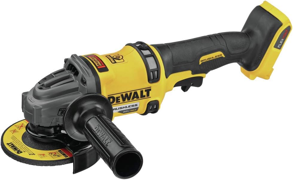 DEWALT FLEXVOLT 60V MAX* Angle Grinder with Kickback Brake, 4-1/2-Inch to 6-Inch, Tool Only (DCG418B)
