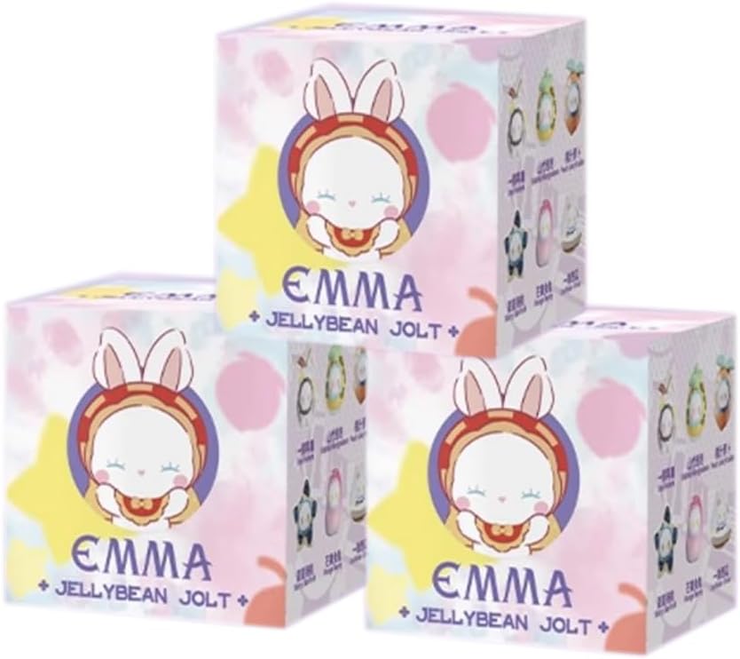 Emma Jellybean Jolt Series Blind Box Action Figures Mystery Box Cute Random Toys Birthday Gift Christmas Collectible Toy for Desktop Ornaments, 3 PCS