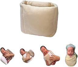 Baby Photography Props Wrap Mat Newborn Boy Girl Photo Shoot Stuffer Posing Accessories Pad Poster (Beige)