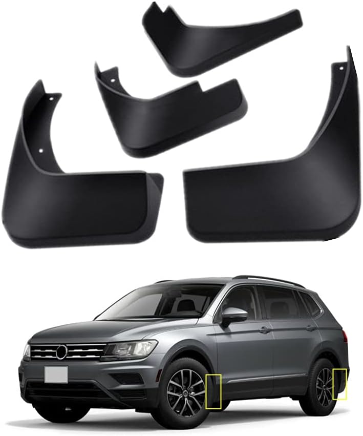 Mud Flaps Kit for 2018 2019 2020 2021 Volkswagen VW Tiguan Mud Splash Guard Front and Rear 4-PC Set by TOPGRIL