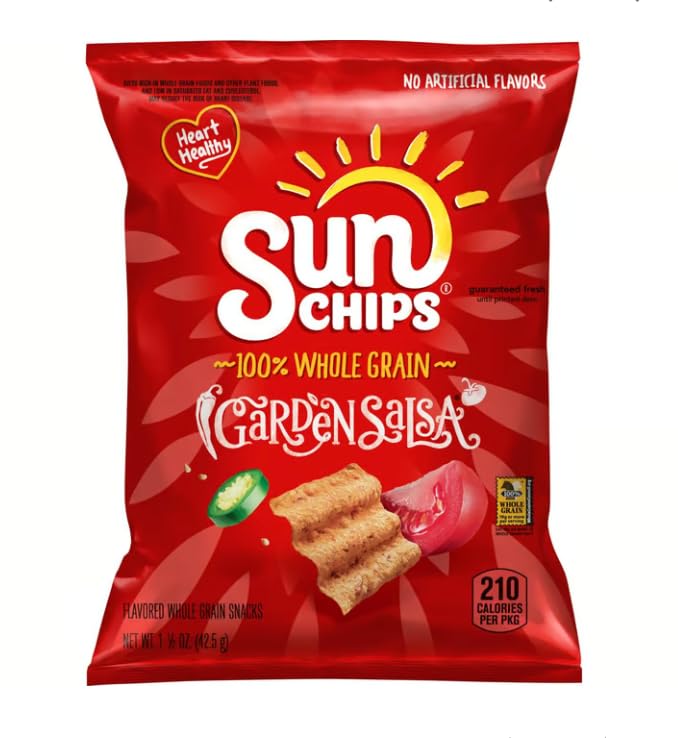 SunChip Garden Salsa Flavored Multigrain Snacks, 1.5 Ounce (Pack of 16)