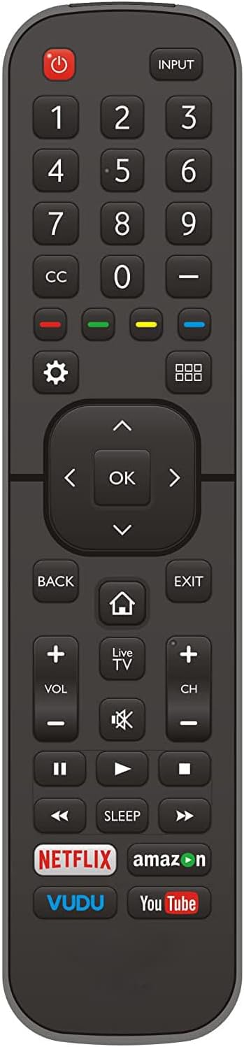 Universal for All Hisense-TV-Remote Compatible with All Hisense 4K LED HD UHD Smart TVs - No Setup Needed