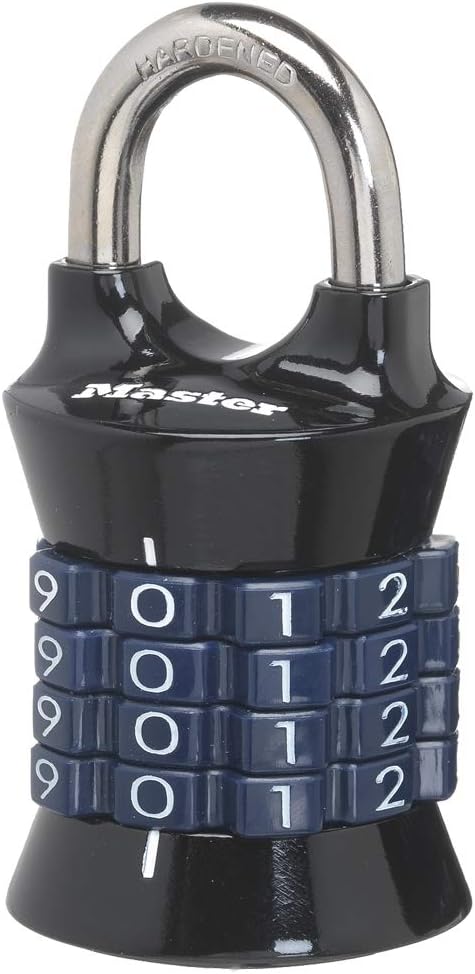 Master Lock Word Combination Lock, Set Your Own Combination Lock for Gym and School Lockers, Indoor Combo Padlock, Colors May Vary, 1535D