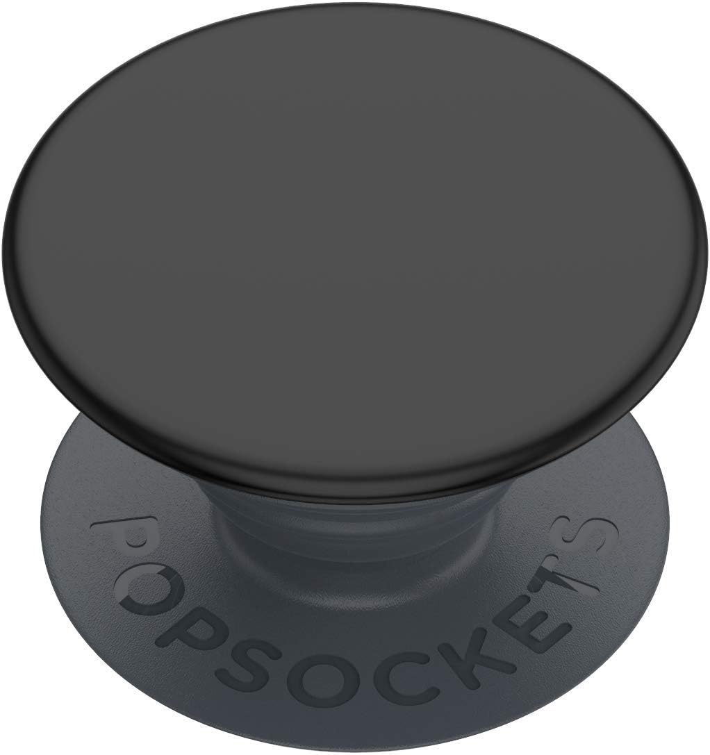 PopSockets : PopGrip Basic - Extendable base and grip for smartphones and tablets [Top Not Replaceable] - Black