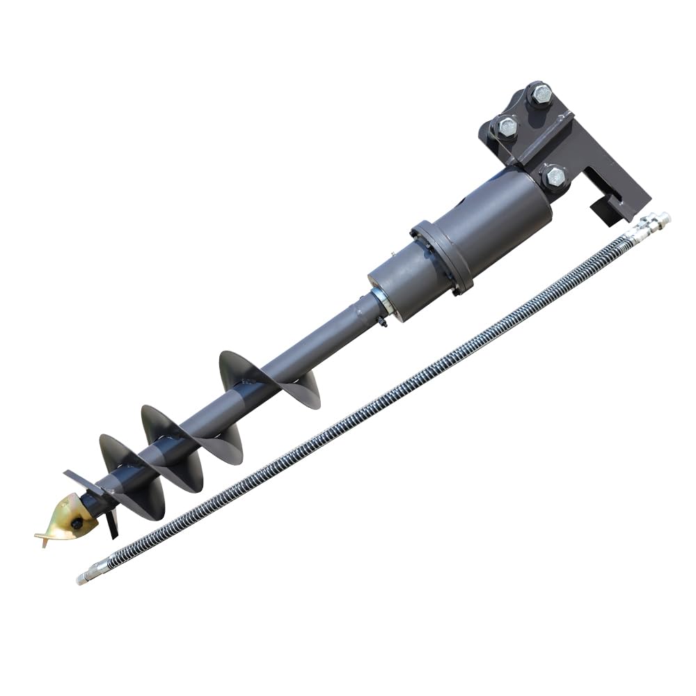 Auger Attachment for Mini Excavators - Ideal for Drilling, Tree Planting & Utility Installation - USA Stock