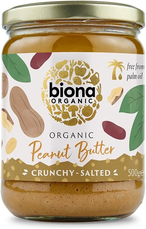 Biona Organic Crunchy Peanut Butter, 500g