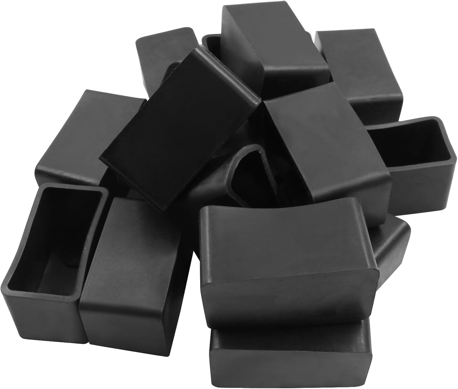 20 Pieces Rubber Furniture Leg Caps, 20mm x 40mm Rectangle Chair Table Leg Covers, Soft Furniture Feet End Cap Tips Floor Protector for Chair Table