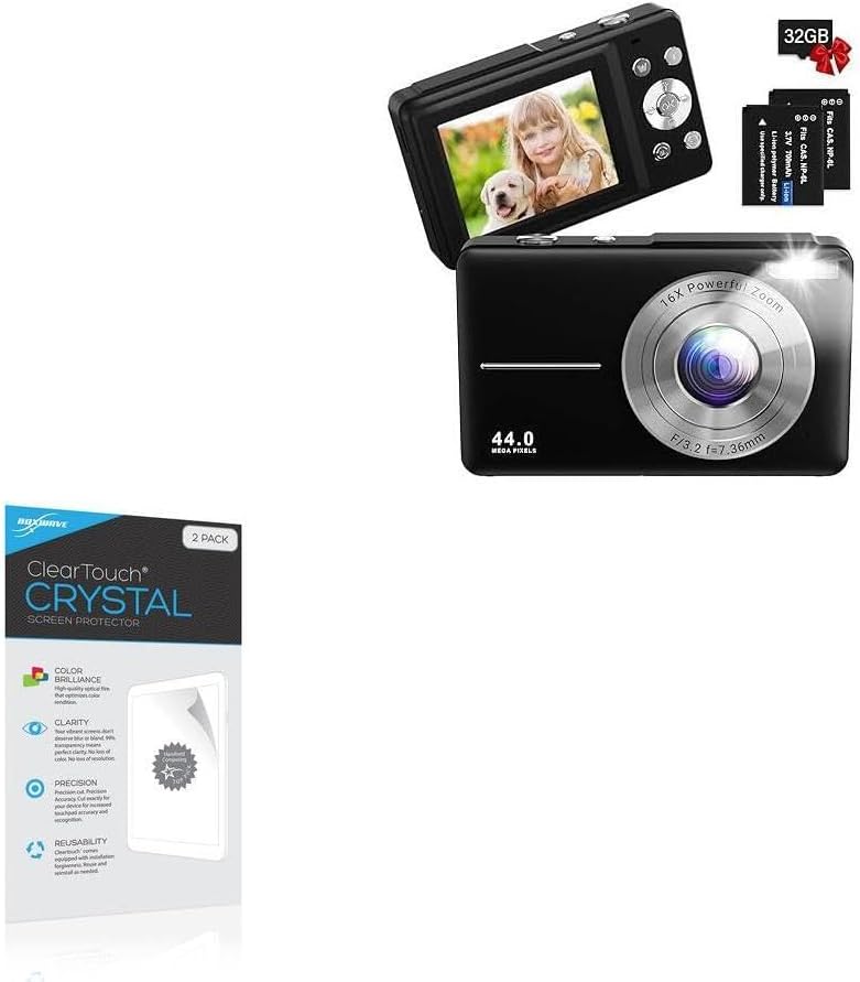 BoxWave Screen Protector Compatible with YOODEE DC403S-AF (2.4 in) - ClearTouch Crystal (2-Pack), HD Film Skin - Shields from Scratches