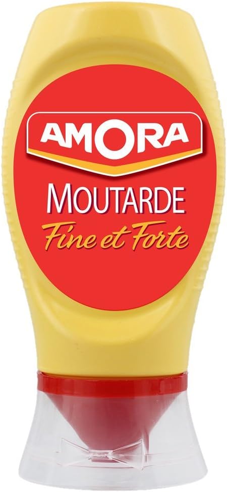 French Strong Amora Dijon Mustard Moutarde de Dijon Fine et Forte Flacon Souple 265 gr