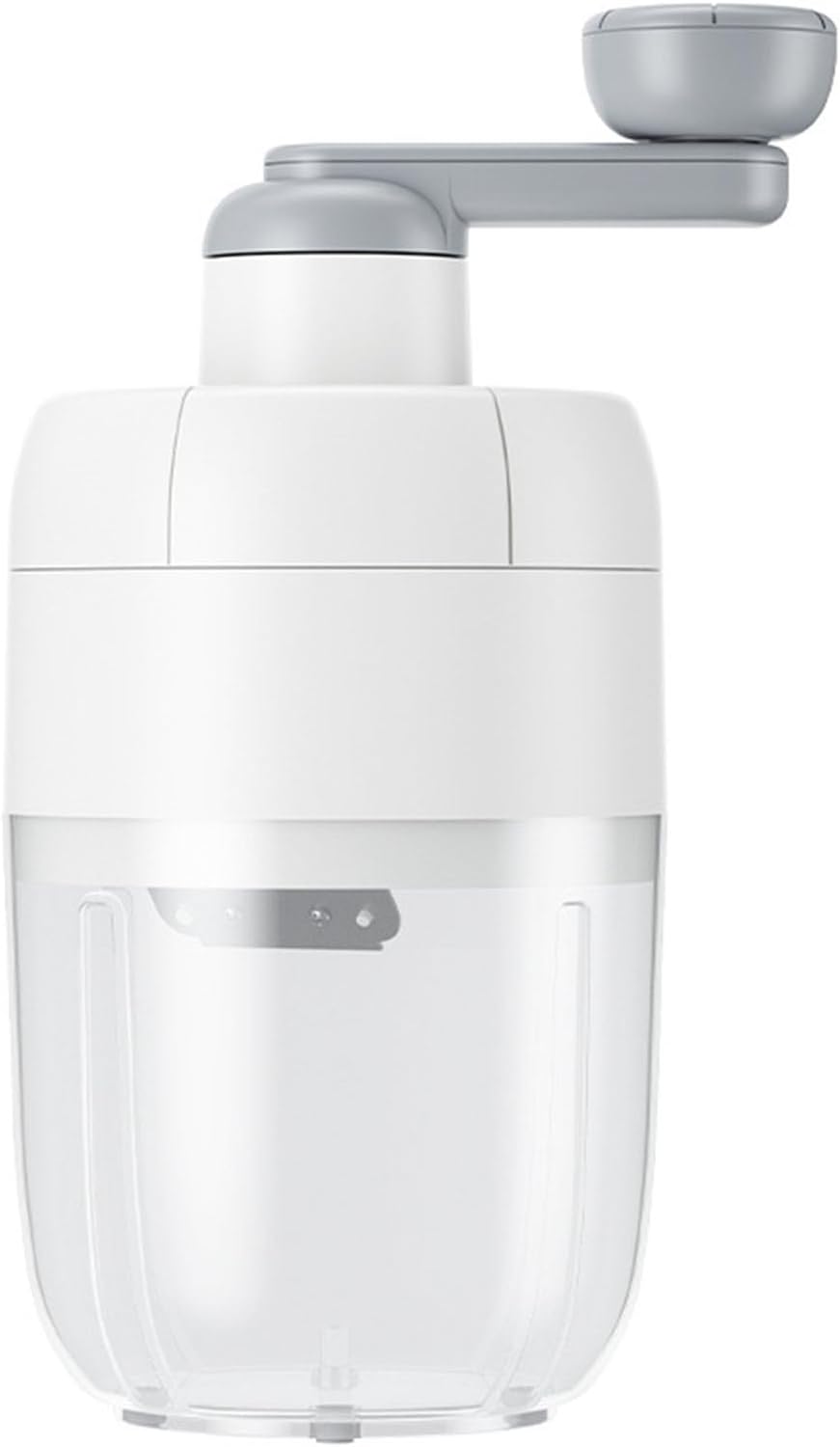 Shaved Ice Machine, Portable Manual Shaved Ice Maker Transparent Ice Box Hand Ice Crusher