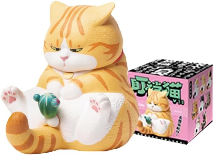 Aven Rabbit Cute Staring Daze Cat Series Mystery Box Toy Action Figure Blind Box Cute Popular Collection Toys Birthday Gift Christmas Holiday Desktop Doll (1Pack)