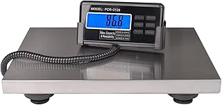 Large 440lbs Shipping Scale, 15"X 12" Platform Heavy Duty Stainless Steel Platform for Postal Industrial Floor Business Office Home Warehouse Package Luggage