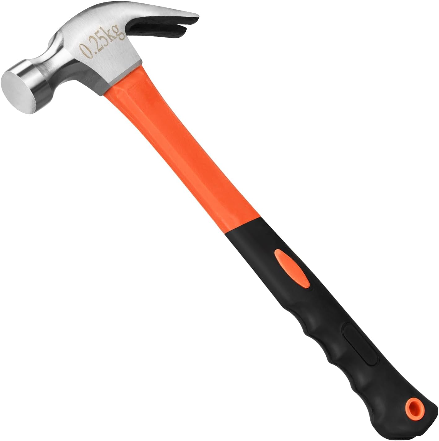 8/16/24oz Straight Rip Fiberglass General Purpose Claw Hammer, with Smooth Face & Non-slip Grip(8oz Claw Hammer)