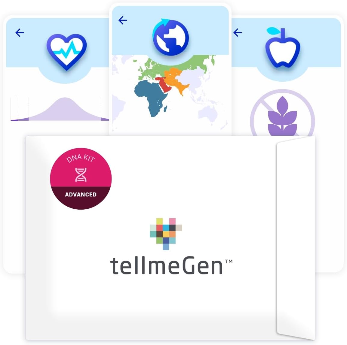 tellmeGen DNA Test Advanced (Health, Ancestry, Traits and Wellness) More Than 400 Updated Reports