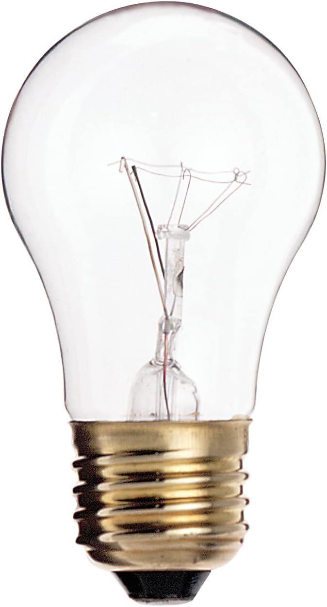 Satco S3720 130V Medium Base 40-Watt A15 Light Bulb, Clear
