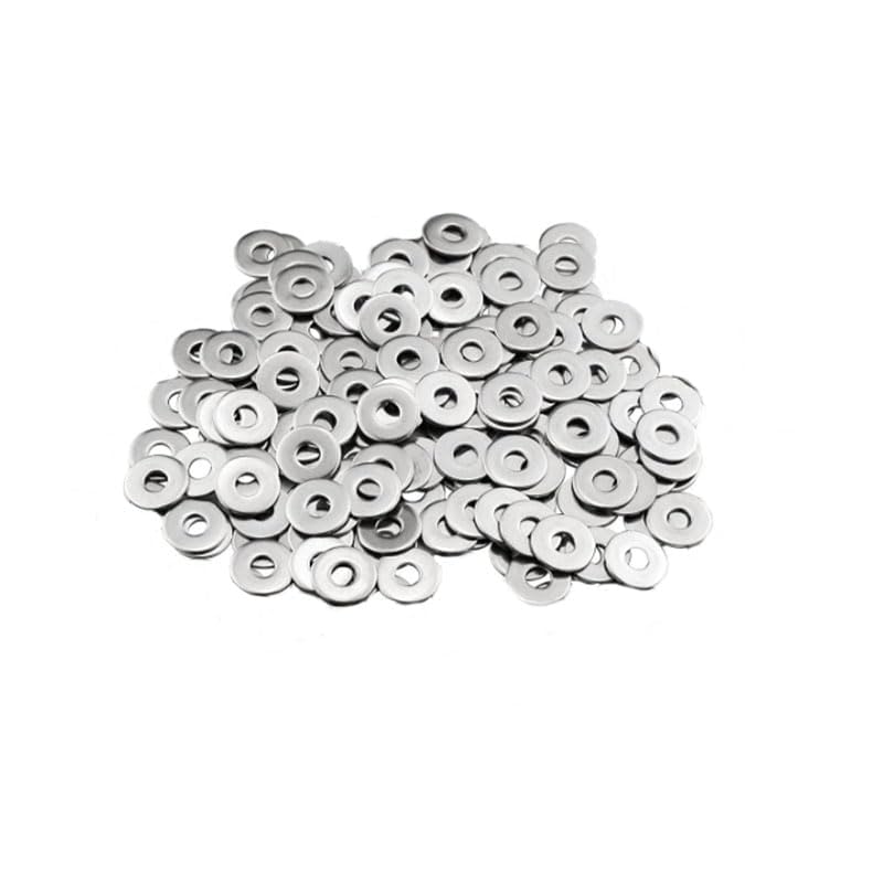 M4 Washers 100pcs M4 X 12mm Flat Penny Washers Stainless Steel Large OD Flat Repair Washer Plain Round Chrome for Screws & Bolts