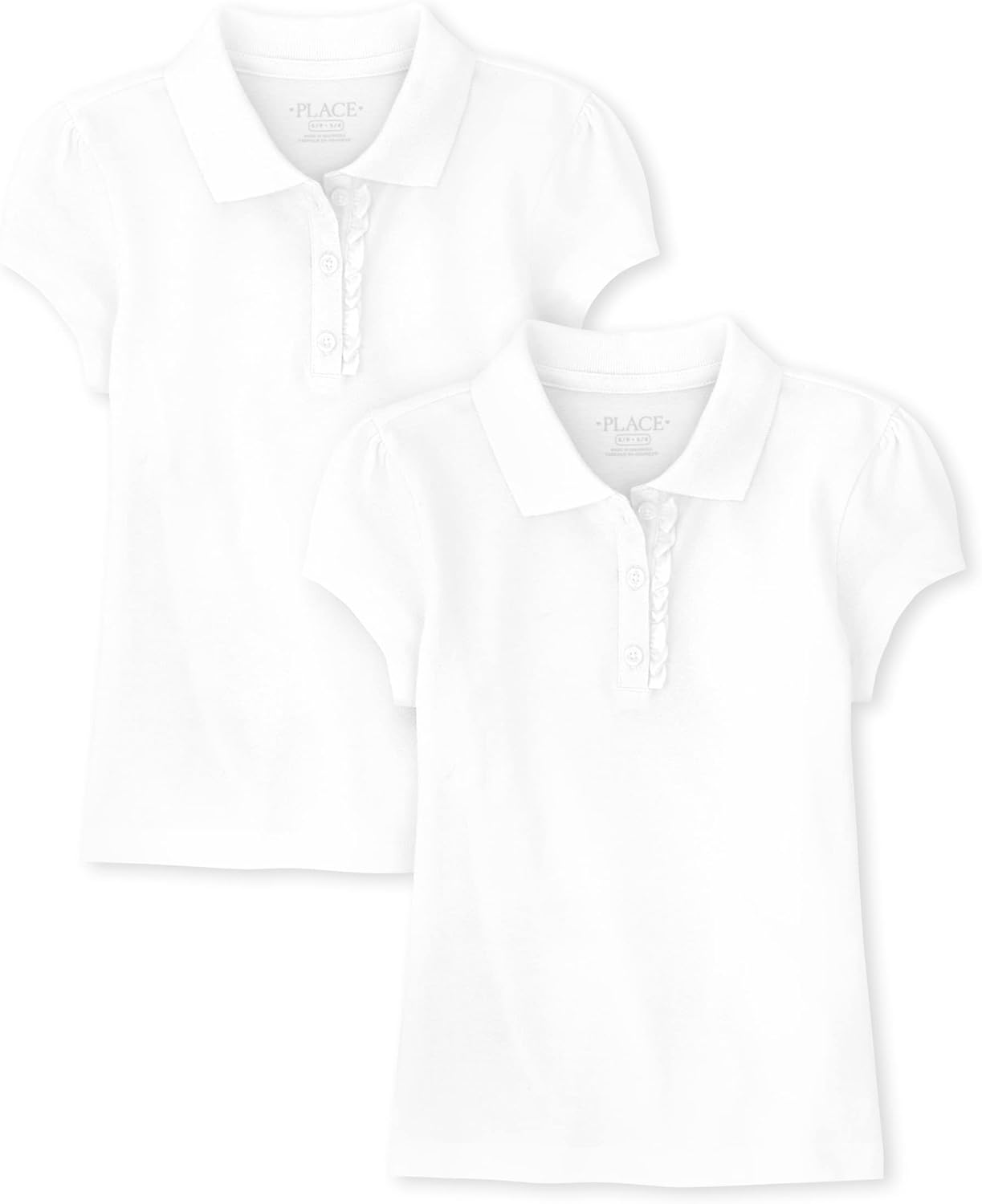 The Children's Place Short Sleeve Ruffle Pique Polo,multipacks
