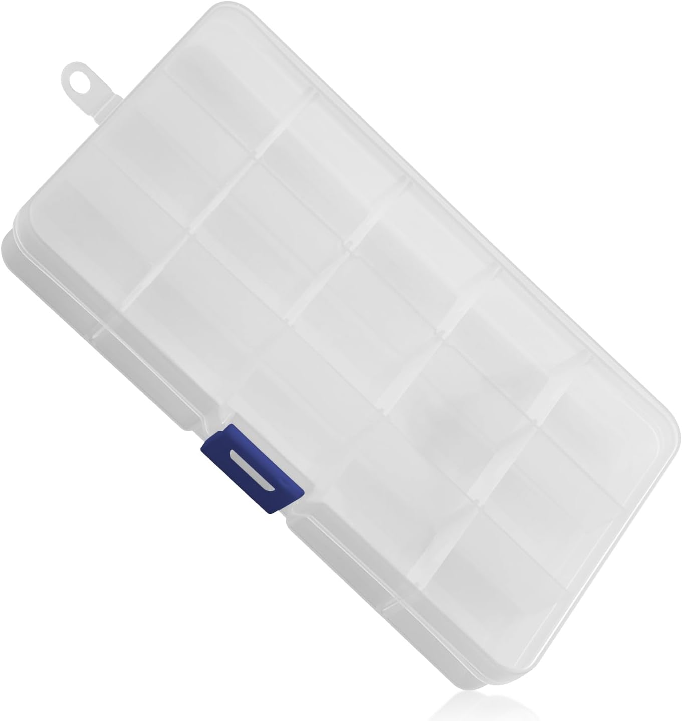 Rumyve Adjustable Plastic Storage Box, 15 PCS Mesh Plastic Jewelry & Accessories Earrings, Office Supplies Transparent