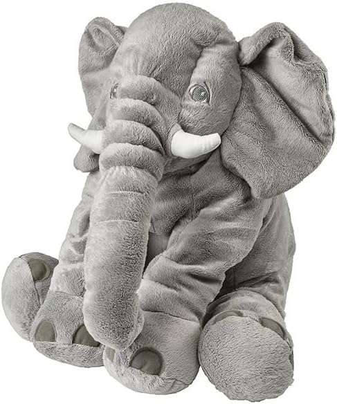 Irunfast 60CM/23.62inch Grey Elephant Plush Toys, Cuddly Elephant Soft Toys Giant Elephants Teddy Stuffed Animal Plushier Elephants Teddy Bear Soft Toy for Birthday New Year
