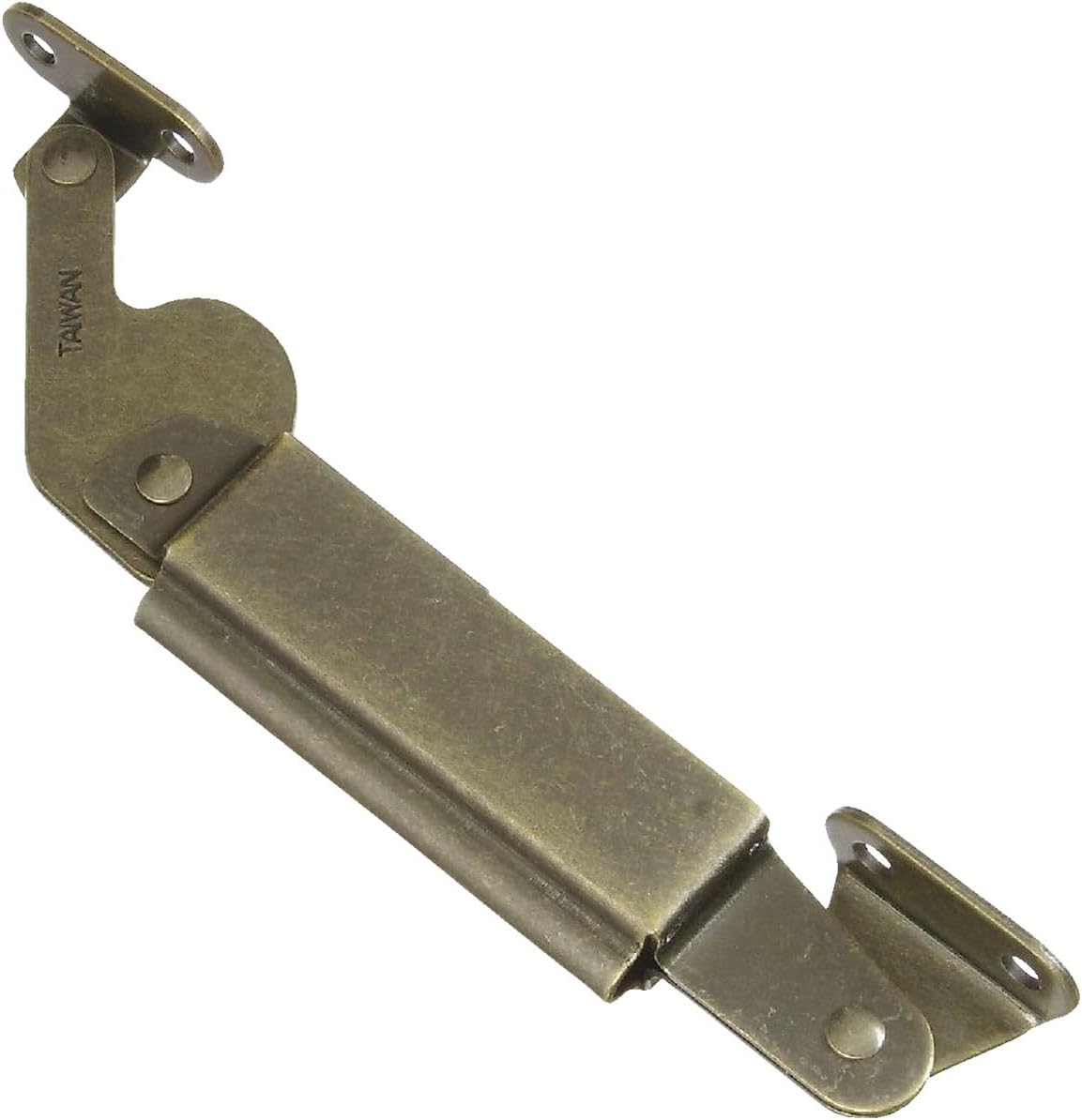 National Hardware N208-686 V1893C Center Spring Lid Support in Antique Brass, 7.6"L x 3.7"W