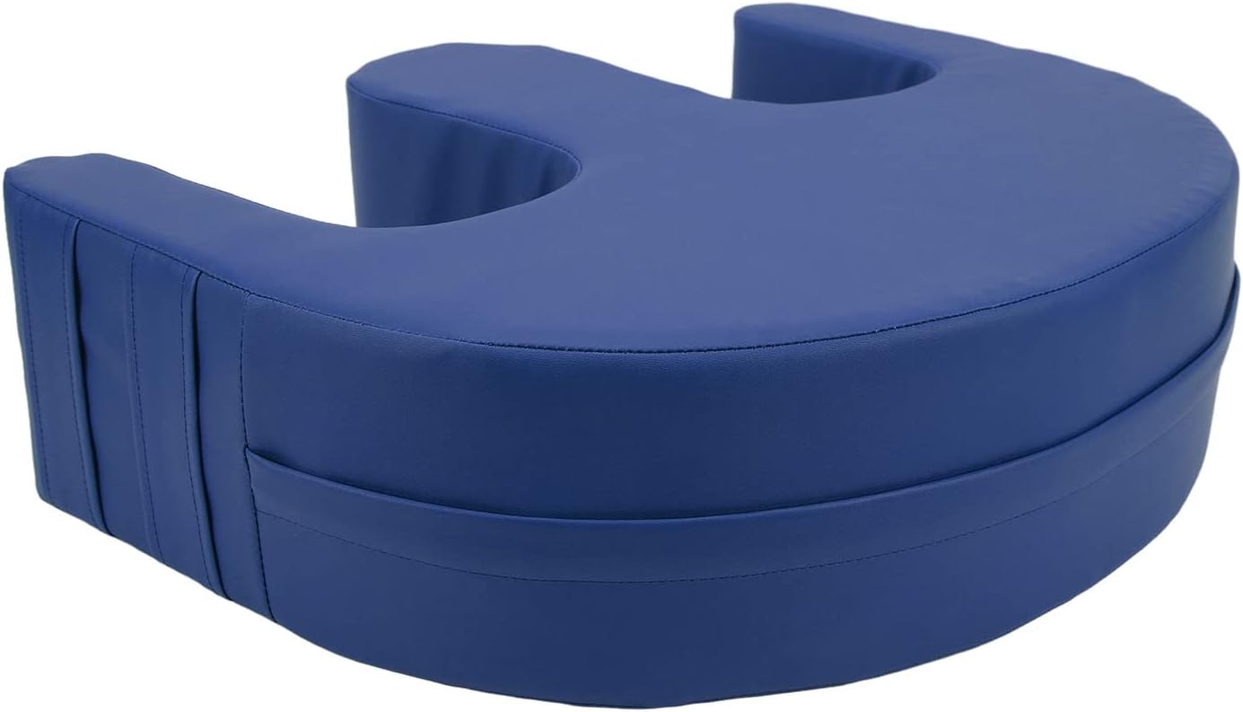 Patient Turning Device, Multifunctional U Shaped Turning Device for Bedridden Elderly Patients, PU Leather Anti Decubitus Elderly Turnover Device Bed Rest Nursing Tool (Blue)