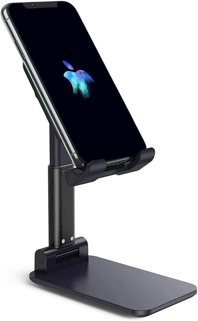 ZEPTRON Mobile Stand Holder - Portable & Adjustable Desk Cell Phone Stand for iPhone 15 14 Pro Max Plus, 13 12 Pro Max Mini, 11 Pro, Xs, XR, X, 8, 6s, SE, Samsung S23, 4"-8" Mobile Phones
