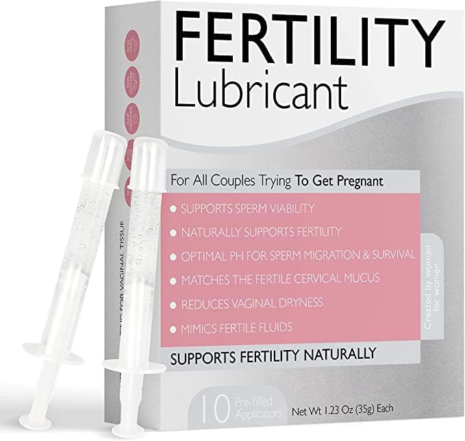 Fertility Lubricant with 10 Pre-Filled Applicators | Supports Sperm Viability | Lube to Enhance Intimacy | Water Based Lubrication Fertility Friendly Lube Conception for Fertility Support