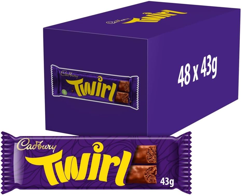 Twirl Milk Chocolate 48 x 43g Per Box (1 Box (48 Bars))