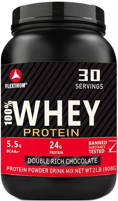100% Whey Protein Powder - Rich Double Chocolate Flavor | High-Performance Protein for Muscle Growth (2 lbs)