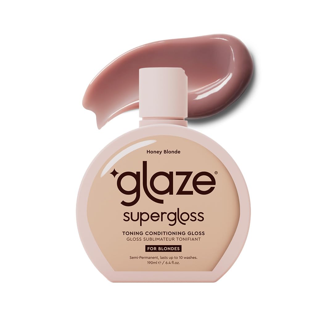 Glaze Super Gloss Color Conditioning Gloss – Honey Blonde for Medium to Dark Blonde Hair – Rinse Out Semi-Permanent Hair Gloss that Enhances Color and Boosts Shine & Hydration
