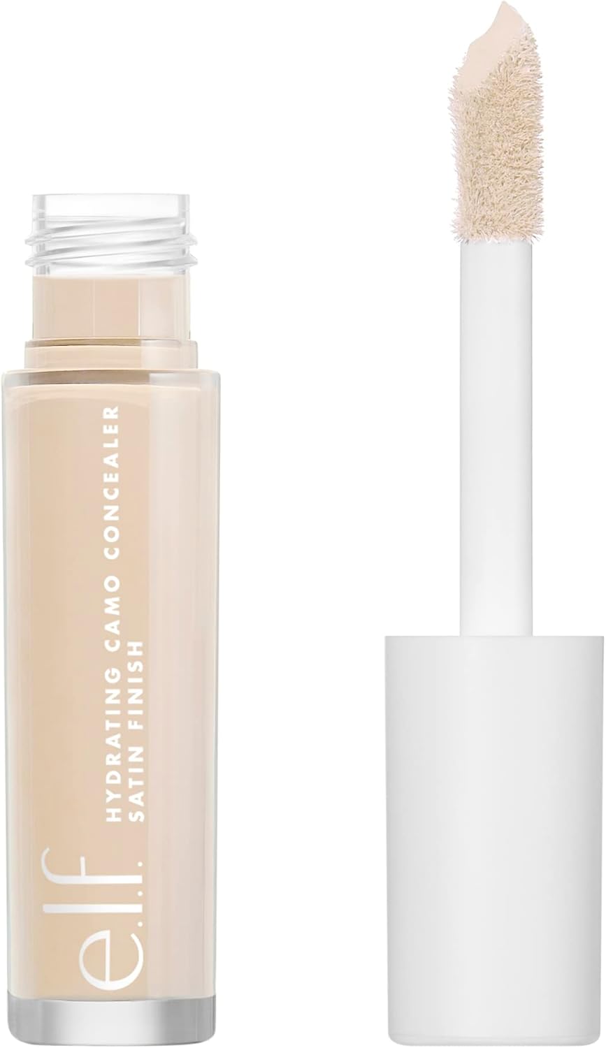 e.l.f. Hydrating Camo Concealer, Satin Finish, Conceals, Corrects & Highlights, Fair Warm, 0.203 Fl Oz (6mL)