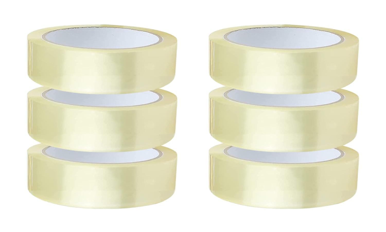 6 Rolls Sticky Cellotape 24mm x 40m – Transparent Packaging Tape for Parcels, Gifts, School, Office Clear Packing - General Purpose Sellotape for Sticky Sealing, Crafts, Dispensers.